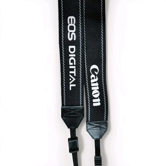 Canon EOS Digital Camera Strap - Standard - White Trim For DSLR